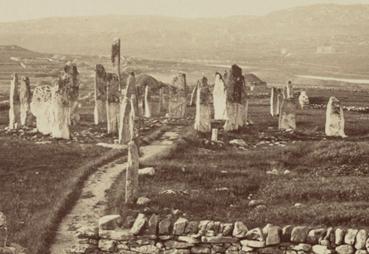 An image of the Calanais stones from 1870s by James Valentine.