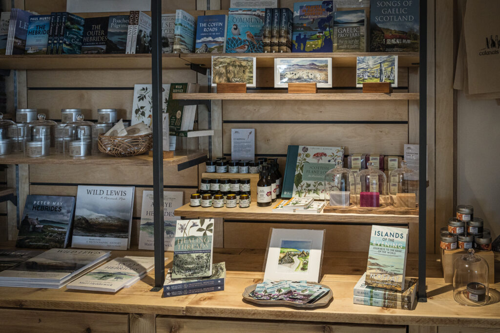 Various products in the gift shop