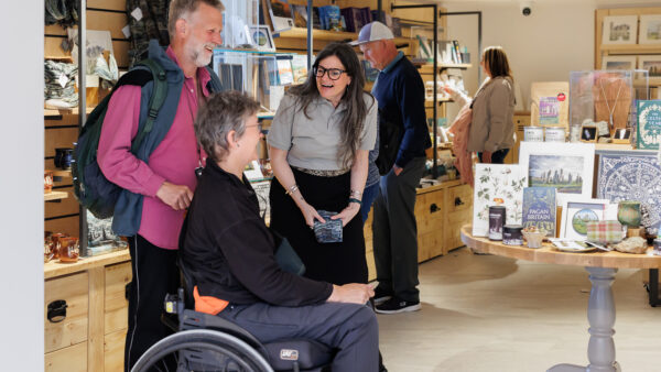 Calanais staff chatting to visitors