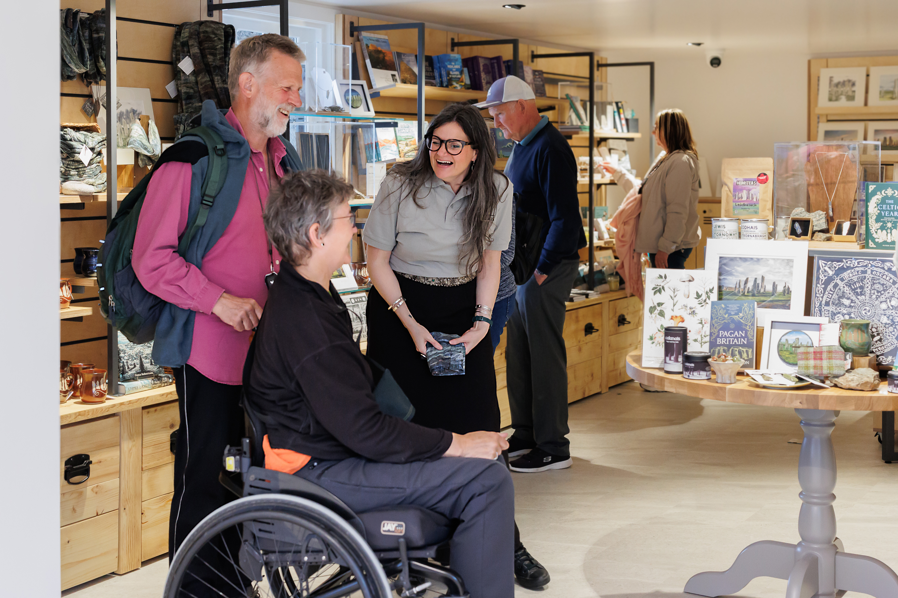 Calanais staff chatting to visitors